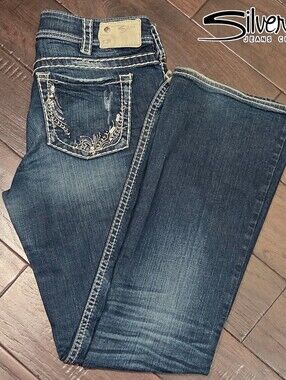 Womens SUKI Silver Jeans 31W 34L